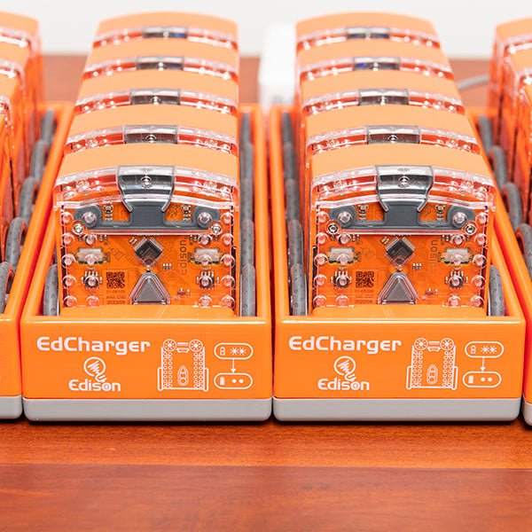 Two sets of EdChargers with ten Edison Robots
