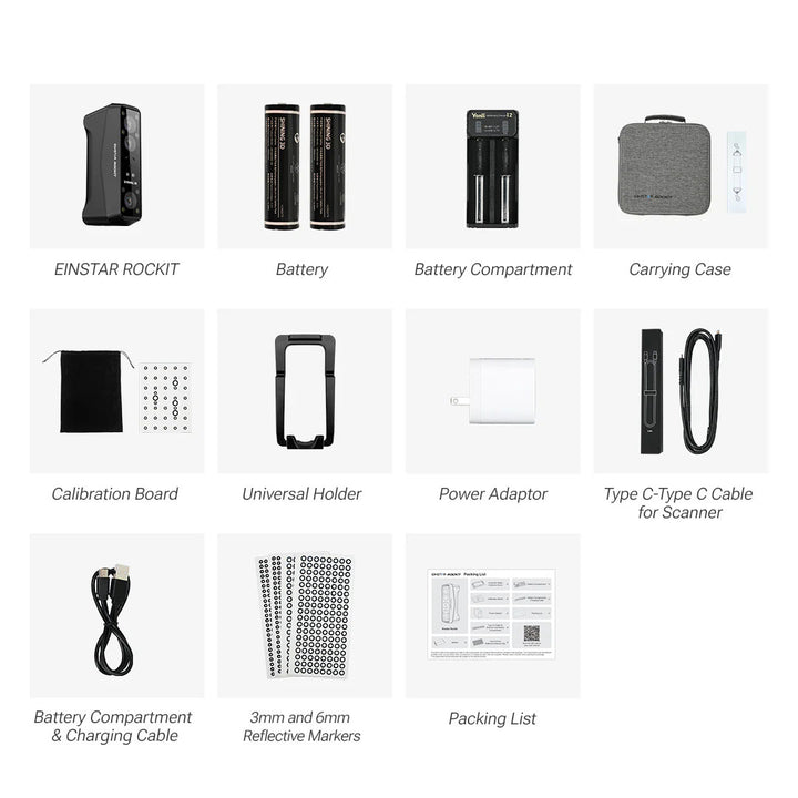 EinStar Rockit 3D Scanner Components