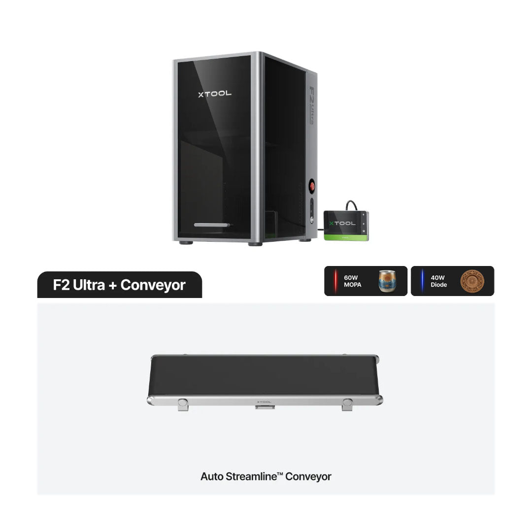 xTool F2 Ultra - MOPA & Diode Laser Engraver Plus Conveyor