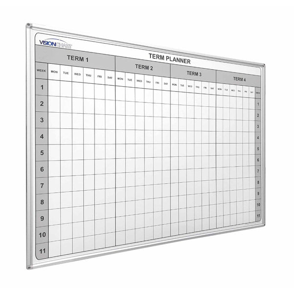 Four Term School Planner Magnetic Whiteboard 120x90cm