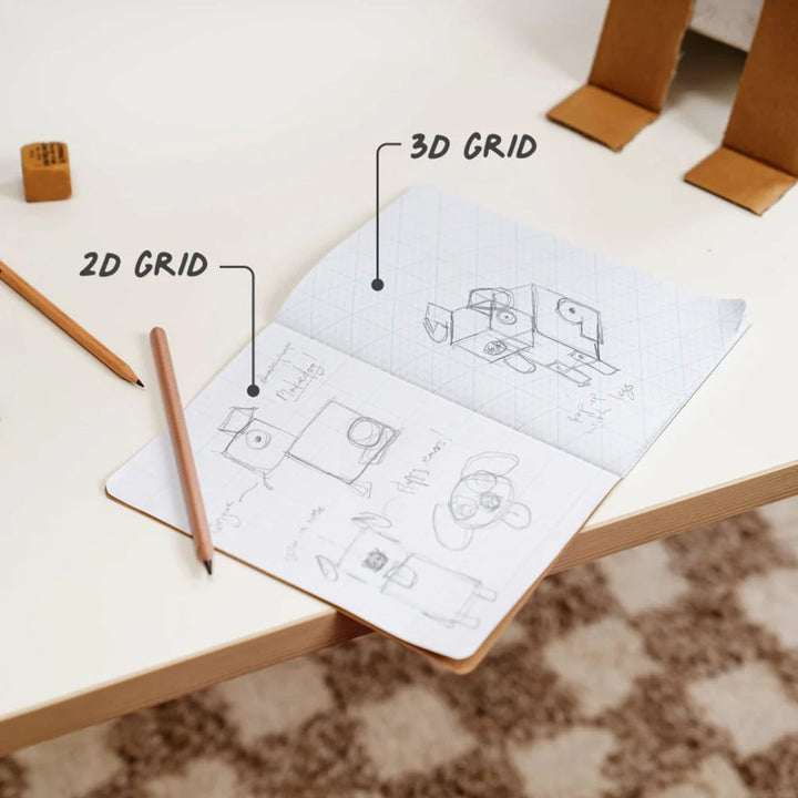 Makedo Design Journal 2D and 3D Grids