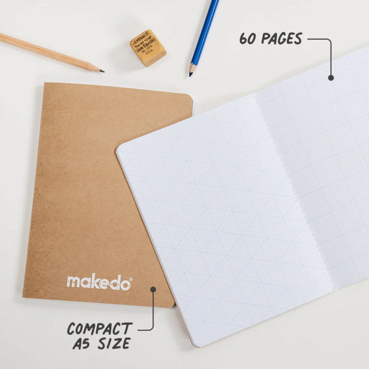 Makedo Design Journal Cover and Internal Pages