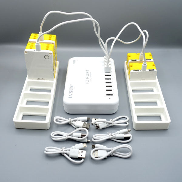 CD-Soft Charging Kit for LEGO Spike Hubs (10 Slots) Overhead