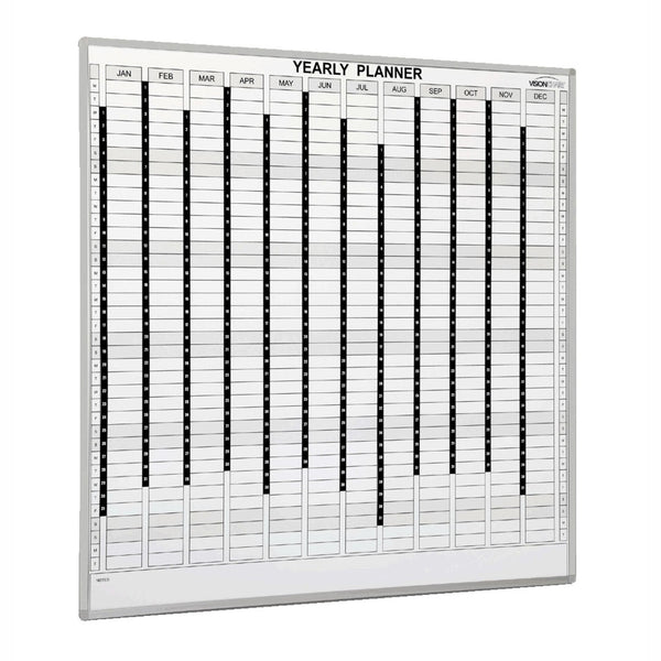 Perpetual Year Planner Magnetic Whiteboard 1200x1200mm