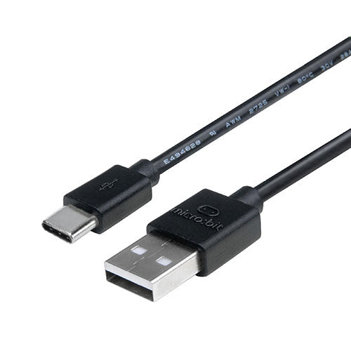 BBC micro:bit USB C to Micro USB Cable (30cm) - Black