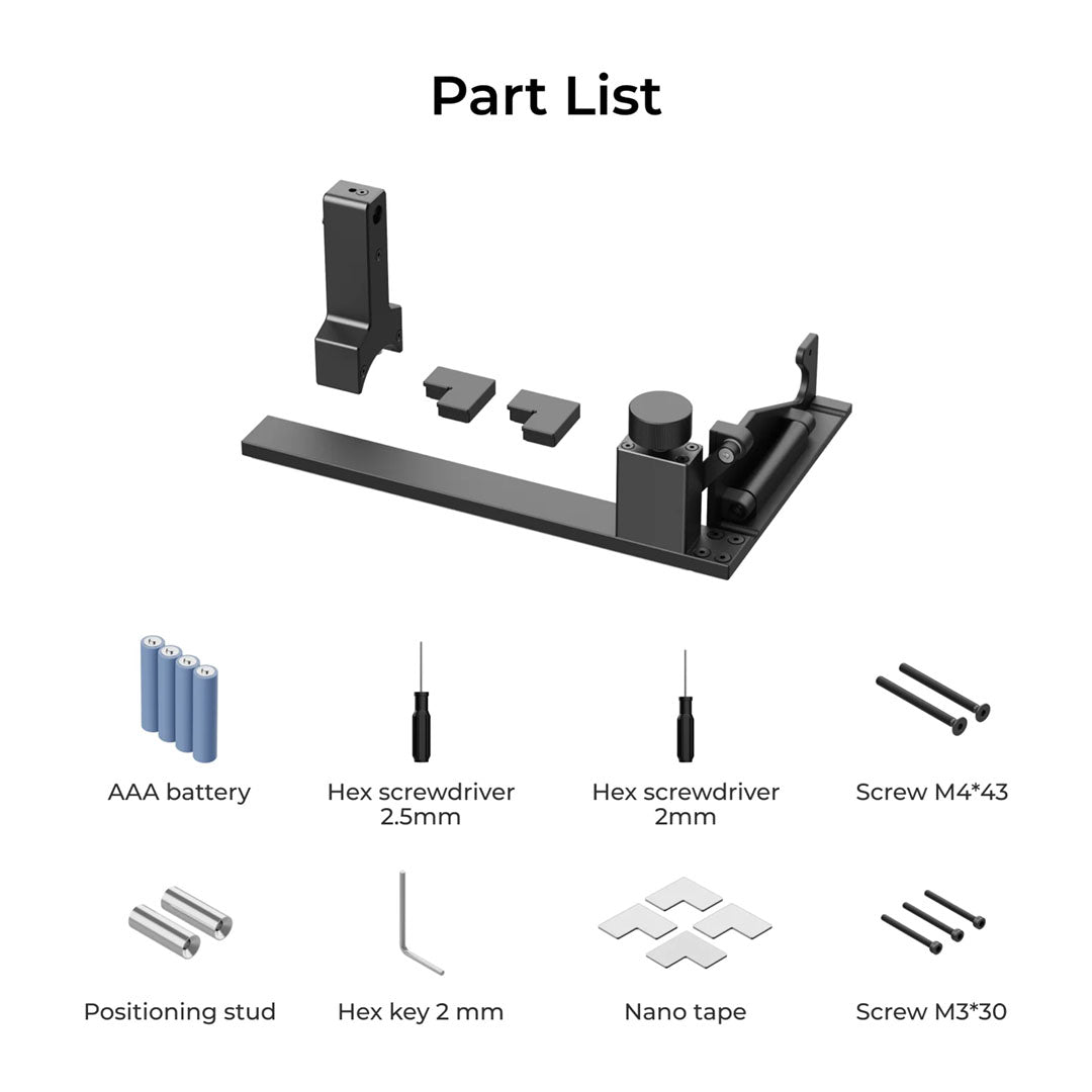 xTool RA2 Pro Rotary Accessory Kit Components