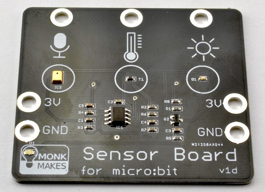 Monk Makes Sensor Board for the BBC micro:bit