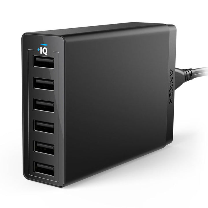 Anker 60W 6 Port USB Charging Station - Black