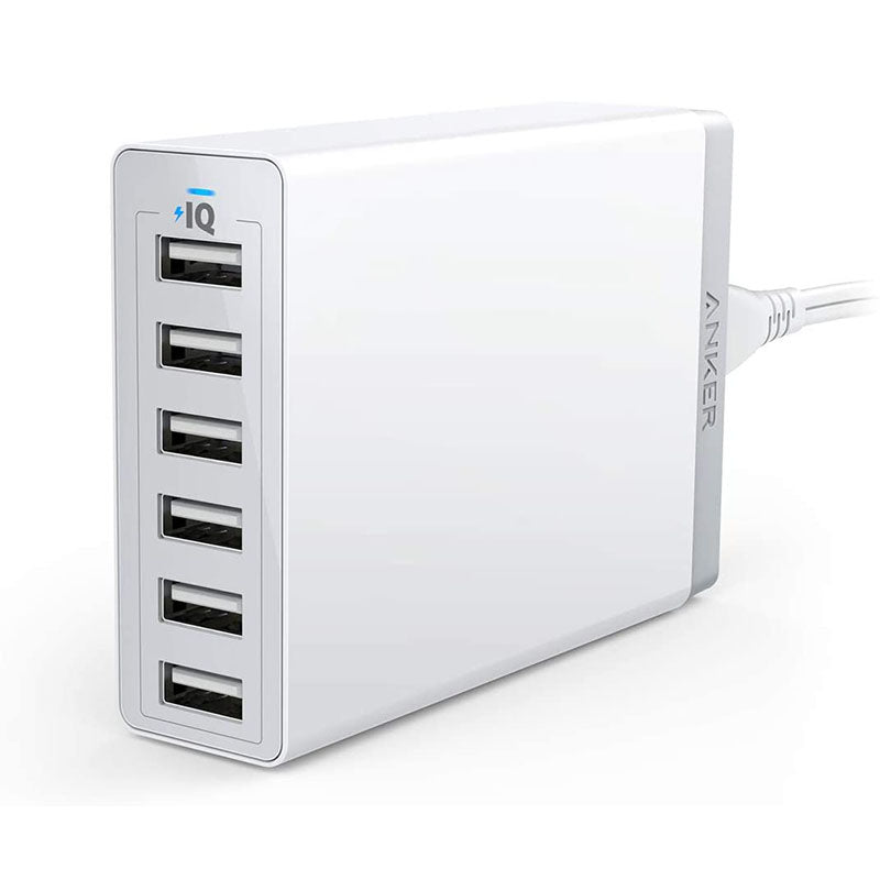 Anker 60W 6 Port USB Charging Station - White