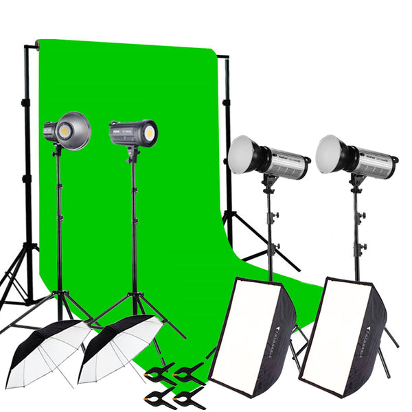 Chroma Key Pro Kit with NiceFoto LED Lighting