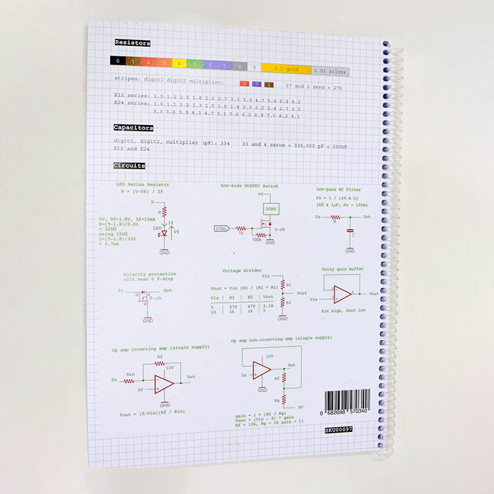 Monk Makes Electronics Notebook Back