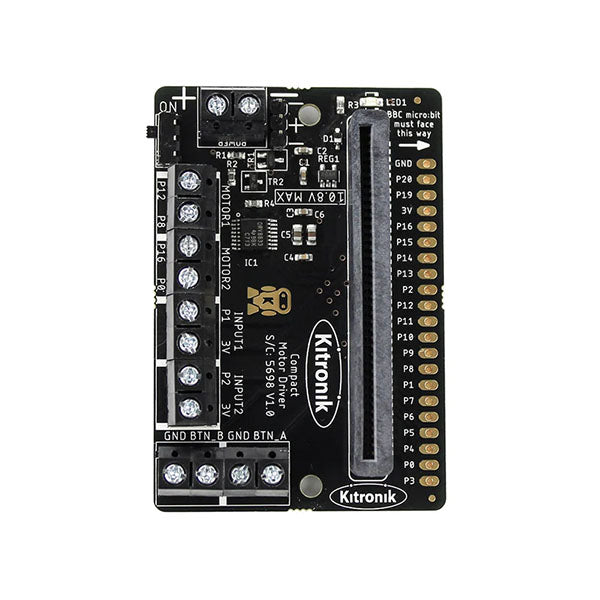 Kitronik Compact Motor Driver Board for the BBC micro:bit Overhead