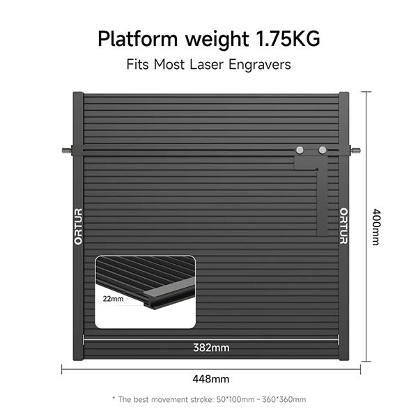 Ortur Laser Engraving Platform Dimensions
