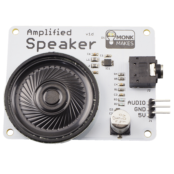 Monk Makes Amplified Speaker for the Raspberry Pi