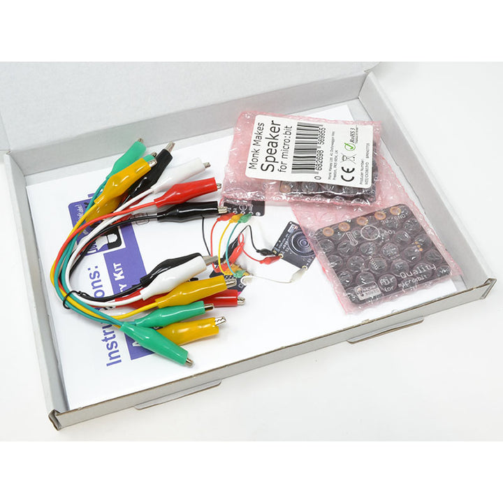 Monk Makes Air Quality Kit for the BBC micro:bit Open Box