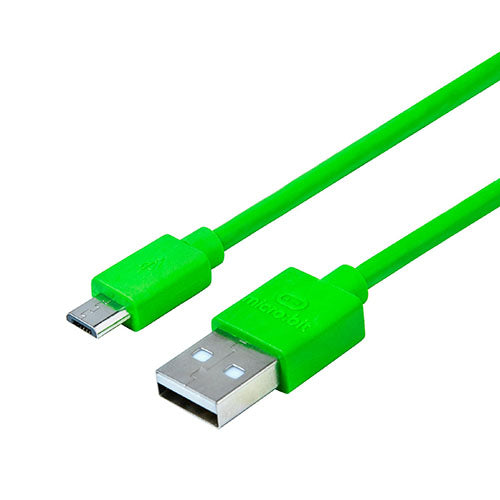 BBC micro:bit USB A to Micro USB Cable (30cm) Green Closeup